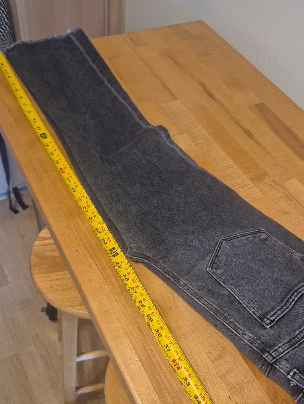Paige Claudine Charcoal Black Jean Frayed Bottom Petite - Picture 11 of 11